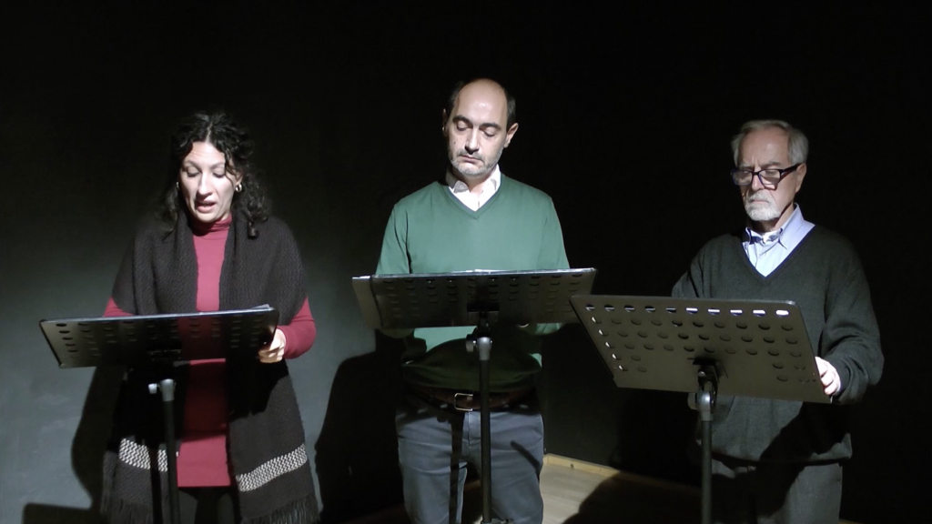 Giovanni Pruneti, Marco Lazzerini e Ilaria Landi di Oranona Teatro – Associazione Polis leggono l’Orlando Innamorato – Libro I, canto XVIII, ottave 32-55 e canto XIX, ottave 2-16